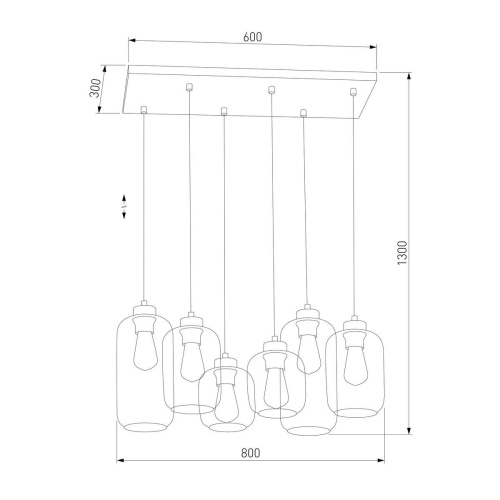 Подвесная люстра TK Lighting 1027 Marco Graphite фото 2 Подвесная люстра TK Lighting 1027 Marco Graphite фото 2