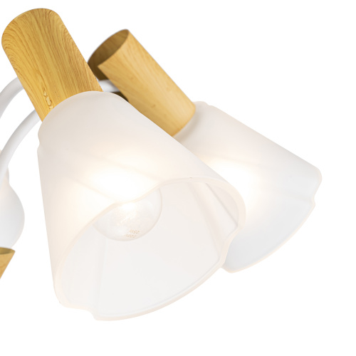 Светильник на штанге Escada 1131/5P E14*40W White/Wood фото 3 Светильник на штанге Escada 1131/5P E14*40W White/Wood фото 3