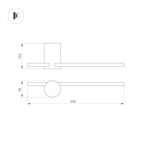 Настенный светодиодный светильник Arlight Sp-Vinci-S600X55-7W Warm3000 034171 фото 7