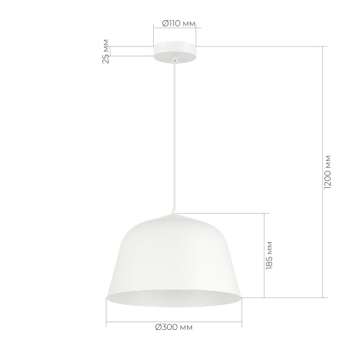 SLE1805-503-01 Светильник подвесной Белый/Белый E27 1*40W BLANK фото 2