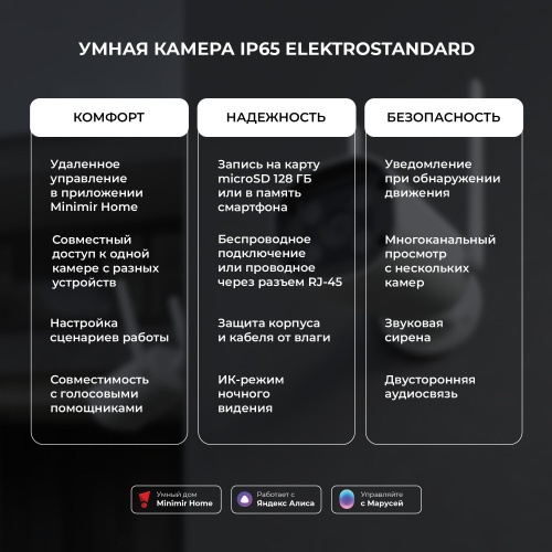 Умная видеокамера белая IP65 76500/01 фото 6