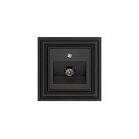 ТВ-розетка проходная Liregus Retro черный матовый 29-232