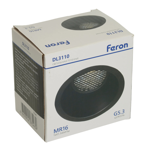 Светильник встраиваемый Feron DL3110 потолочный MR16 G5.3 черный фото 10