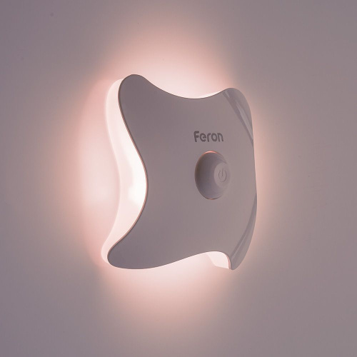 Светильник ночник на магните Feron 8LED , 3*ААА battery 93*93*38мм, FN2020 фото 4