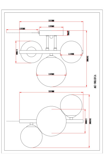 Бра Moderli V10786-3W Renny фото 2