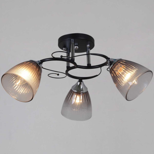 Потолочная люстра Reluce 13560-0.3-03 BK+CR Потолочная люстра Reluce 13560-0.3-03 BK+CR