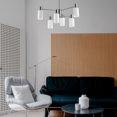 SLE1139-102-06 Светильник потолочный Хром/Белый E14 6*60W GESSI фото 2