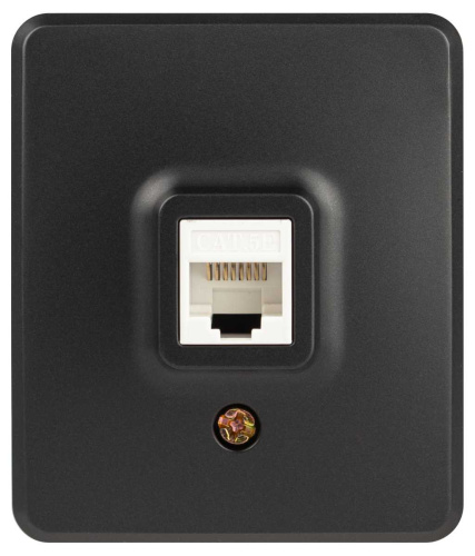 Розетка ЭРА Эксперт 11-3203-05 информационная RJ45 IP20 ОУ антрацит Б0062988 фото 3