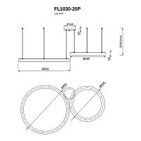 Подвесная люстра Modum FL1030-20P