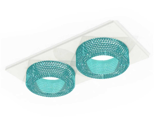 Комплект встраиваемого светильника Ambrella light Techno Spot XC7635023 SWH/BL белый песок/голубой (C7635, N7194)