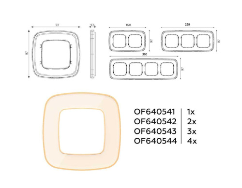 Рамка AMBRELLA VOLT OF640343 фото 2