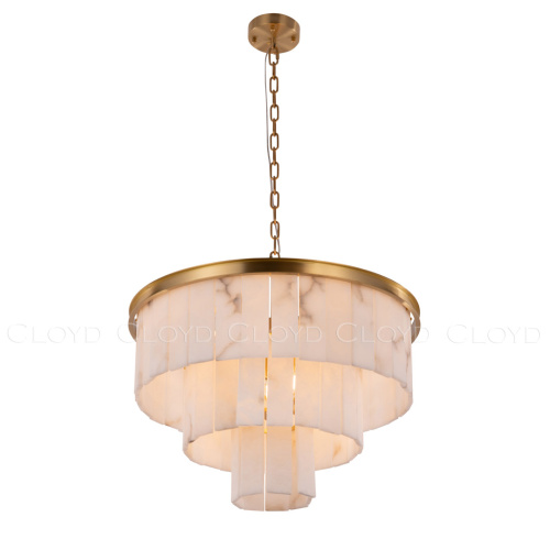 Люстра Cloyd HERCULANUM-B C9 / Ø60 см - алебастр - латунь (арт.11140) фото 5