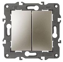 Выключатель двухклавишный ЭРА Elegance 10AX 250V 14-1104-04 Б0034233