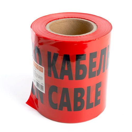 Лента сигнальная, 150мм*100 м,90mic, STEKKER красный INTP10-150-100 фото 4