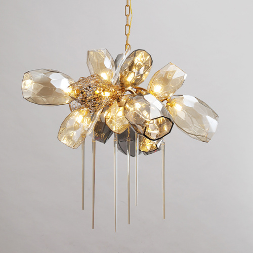 Люстра 8898P/AL gold/smoky фото 12