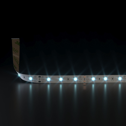 Комплект светодиодной ленты 12 В 4,8 Вт/м 60 Led/м 2835 IP20, холодный белый свет 6500К, 5 м Набор светодиодной ленты 12V 4,8W 60Led 2835 IP20 холодный белый, 5м фото 2