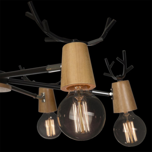 10024/6 Black Люстра на штанге LOFT IT Sven фото 3 10024/6 Black Люстра на штанге LOFT IT Sven фото 3