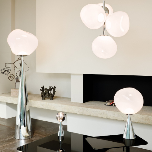 Торшер Melt Cone Fat Opal/Silver LED фото 5