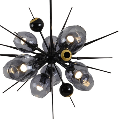 Люстра 9720P-10S black/smoky фото 2 Люстра 9720P-10S black/smoky фото 2