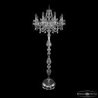 Торшер хрустальный 1411T1/8/195-165 Ni Bohemia Ivele Crystal (Богемия Ивеле Кристалл)