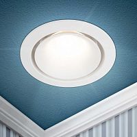 Светильник встраиваемый алюминиевый ЭРА KL100 WH под лампу MR16 GU5.3 белый Б0055584