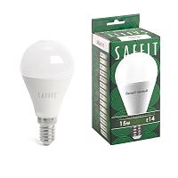 Лампа светодиодная SAFFIT SBG4515 Шарик E14 15W 230V 2700K