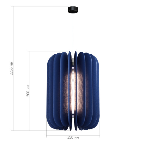SL3004.433.01 Светильник подвесной ST-Luce Черный/Синий E27 1*60W SENTITO фото 2