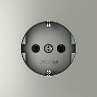 Розетка встраиваемая Voltum S70 с заземлением 16А, (сталь) VLS040105