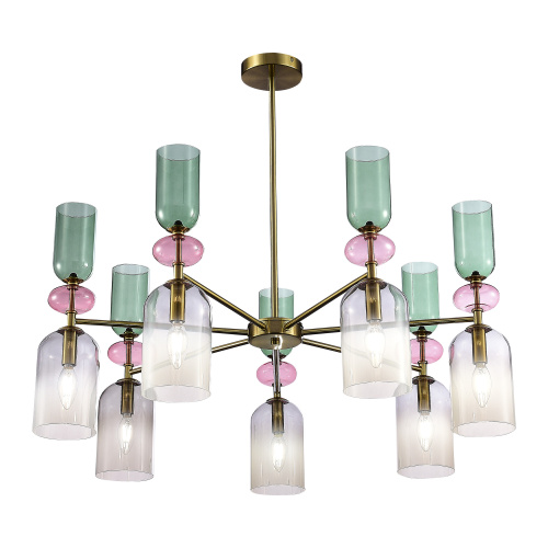 SL2000.202.07 Люстра потолочная ST-Luce Золотистый/Дымчатый E14 7*40W GEA фото 3