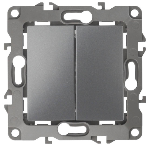 Выключатель двухклавишный ЭРА 12 10AX 250V 12-1104-12 Б0019287 Выключатель двухклавишный ЭРА 12 10AX 250V 12-1104-12 Б0019287