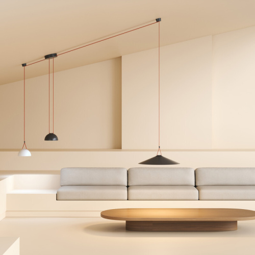 DK5668-BK Cветильник для трека-ремня Belty Smart, серия Flow, со светодиодом, D600*H122мм, 48V DC, 24W, RA90, 120°, 2700-6500K, IP20, черный, алюминий фото 4