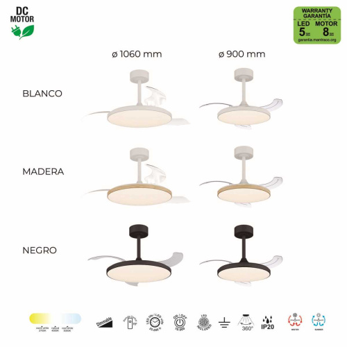 Люстра-вентилятор Mantra SLIM FAN 9055 фото 10