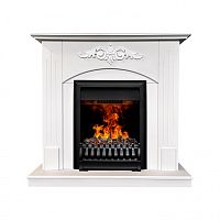 Электрокамин RealFlame Nikki WT белый матовый с очагом Oregan 3D