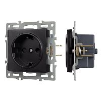 Механизм электрической розетки SCT-MEU1-PL-BK (250V, 16A) Arlight 043731