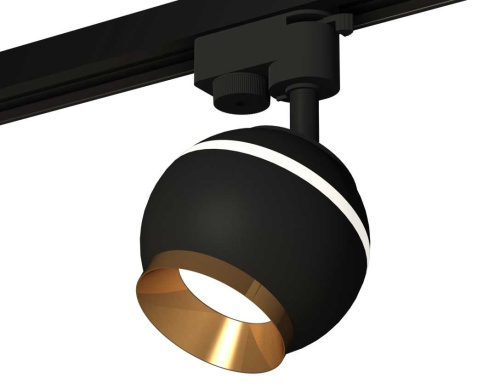 Комплект трекового светильника Ambrella light Track System XT1102005 SBK/PYG черный песок/золото желтое полированное (A2521, C1102, N7034) фото 2