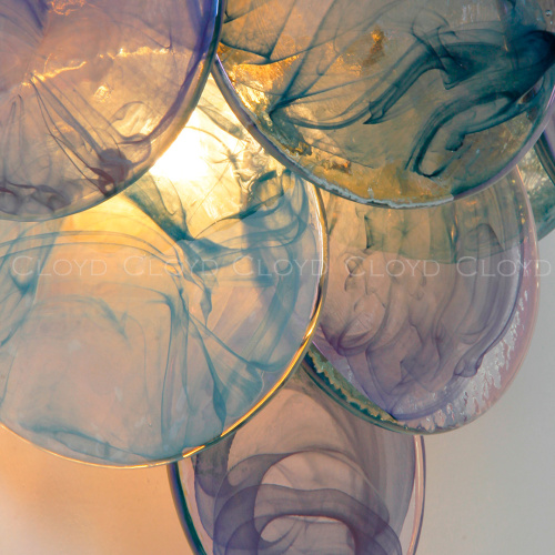 Бра Cloyd LINZE-B W2 / выс. 32 см - латунь - голубое стекло (арт.20483) фото 7