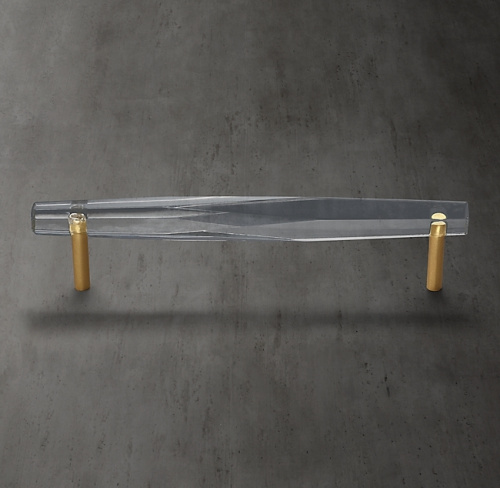 Ручка-скоба Camden Crystal L.7.6 Lac.Burnished Brass