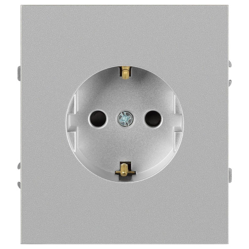 Розетка ЭРА Arktik 16-2101-03 с заземлением 2P+E Schuko 16А-250В алюминий Б0070416
