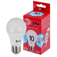 Лампа светодиодная ЭРА E27 10W 4000K матовая LED A60-10W-840-E27 R Б0049635