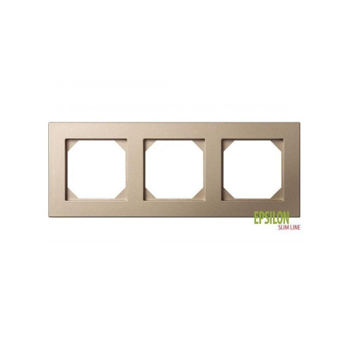Рамка 3-постовая Liregus Epsilon шампань 28-3223 Рамка 3-постовая Liregus Epsilon шампань 28-3223