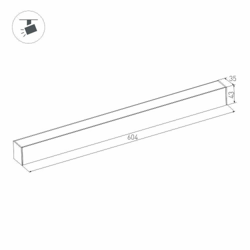 Трековый светодиодный светильник для магнитного шинопровода Arlight Mag-Flat-45-L605-18W Day4000 026955 фото 3
