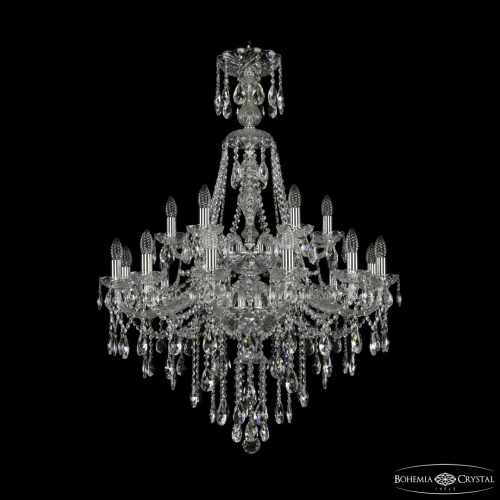 Люстра хрустальная 1415/12+6/300/XL-114/2d Ni