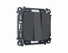 Комплект механизма 3-кл выключателя AMBRELLA VOLT OMEGA Графит мягкое касание 10A-250V QUANT (OP9050, VM133) MO905010