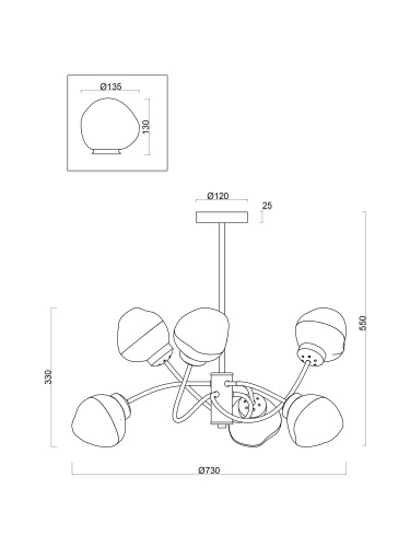 Люстра Freya FR8017PL-06MG фото 4