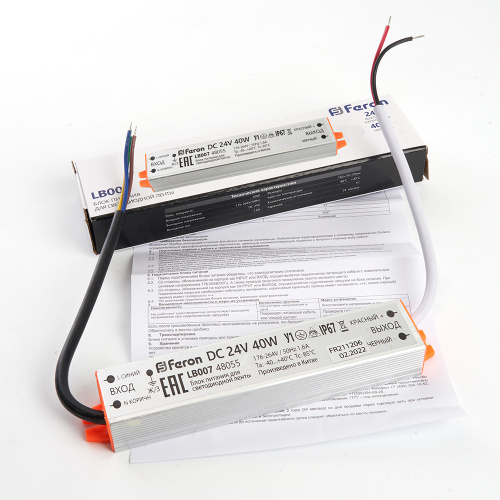 Трансформатор электронный для светодиодной ленты 40W 24V (драйвер), LB007 фото 6