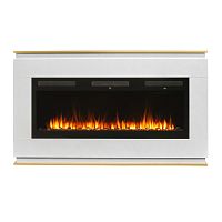 Каминокомплект МАРТА Белый/Дуб сонома с очагом Электроочаг EMERALD-S 50