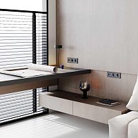 Розетка компьютерная встраиваемая Voltum S70 двойная RJ45+RJ45 кат.6, (графит) VLS060207