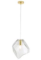 Светильник подвесной Crystal Lux NUESTRO SP1 GOLD/TRANSPARENT