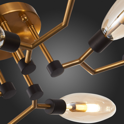 SL1174.302.08 Люстра потолочная ST-Luce Латунь/Коньячный G9 8*5W DESIMA фото 9