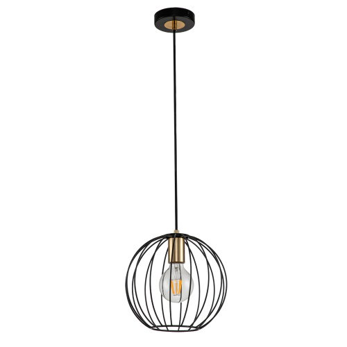 Подвесной светильник Escada 10176/1S E27*60W Black/Brass фото 2
